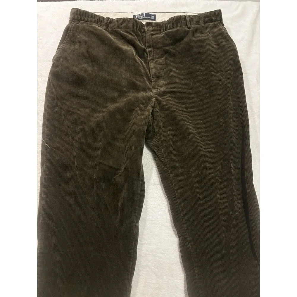 Vintage Polo Ralph Lauren Men's Corduroy Pants‎ Size 38x30 Green
